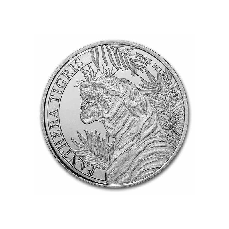 Laos 2022 - Laos Tiger - Panthera Tigris Ag999 1oz Bu - Złota Uncja