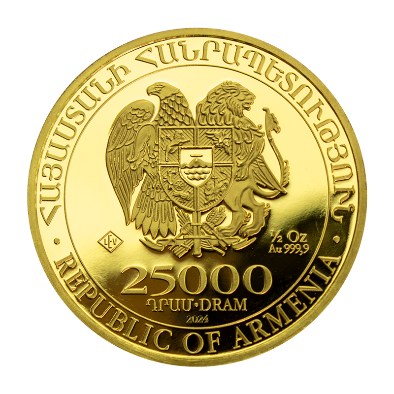 Armenia 2024 Noah S Ark Au999 9 1 2oz Z Ota Uncja   Armenia 2024 Noah S Ark Au9999 12oz 